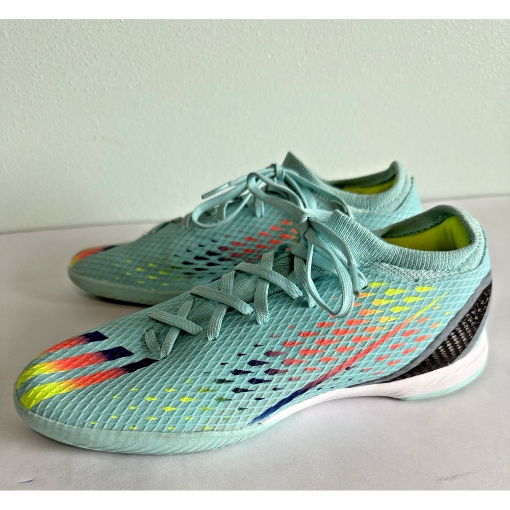 Adidas X Speedportal 3 Indoor Soccer Shoes Mens 7.5 Light Aqua GW8466 Cleats